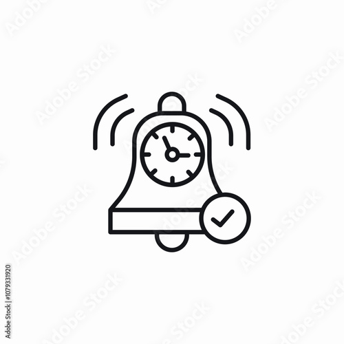 notification time icon sign vector