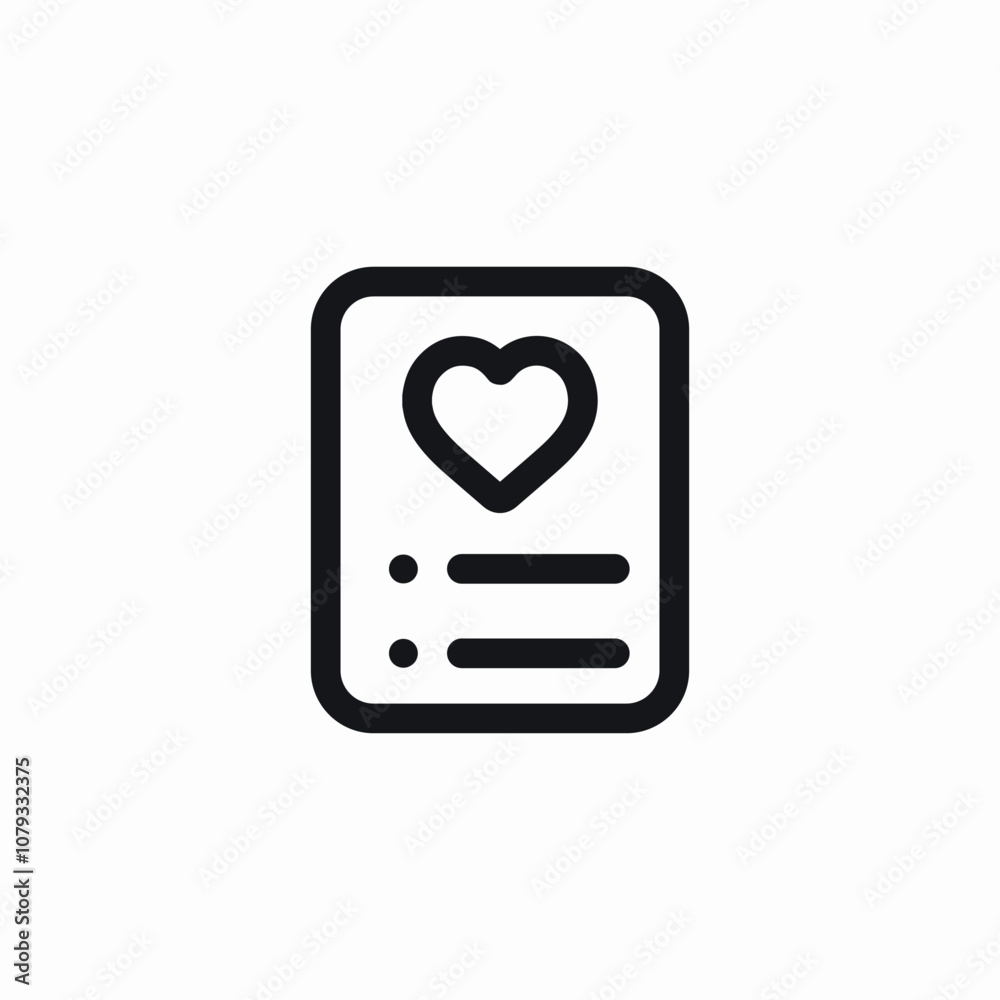 valentine card icon sign vector
