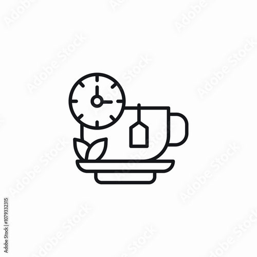 tea time icon sign vector