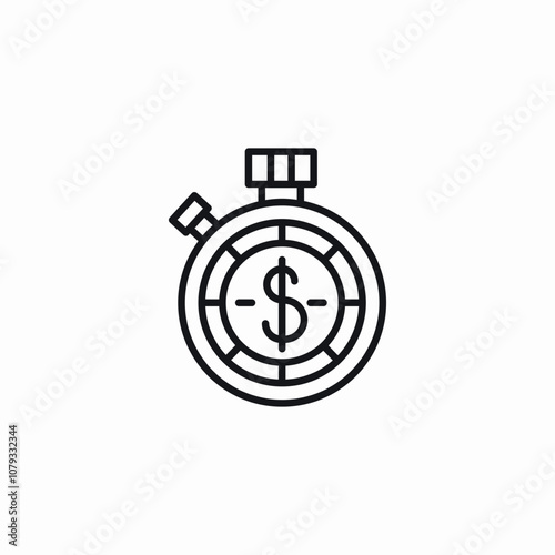 time money icon sign vector