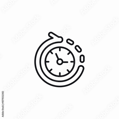 time reverse icon sign vector