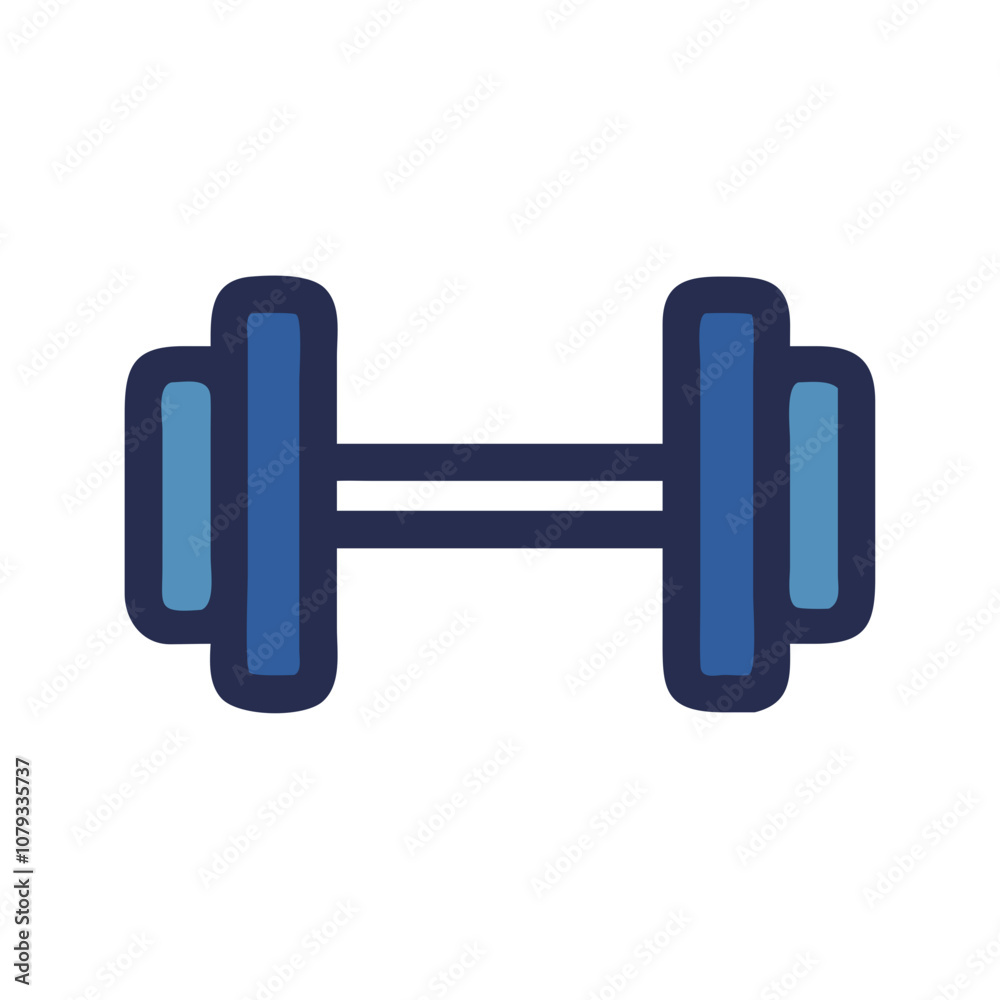 A detailed vector icon representing a dumbbell, commonly used for weightlifting and fitness activities, suitable for gym-related designs and applications A detailed vector icon representing a dumbbell, commonly used for weightlifting and fitness activities, suitable for gym-related designs and applications