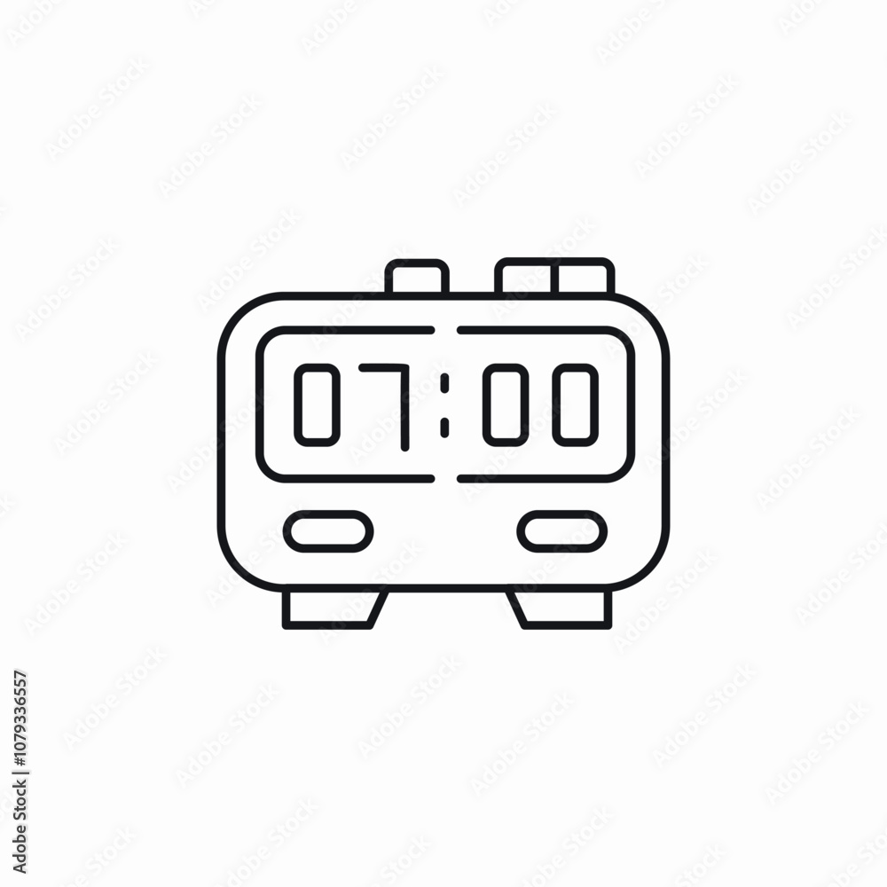 digital alarm clock icon sign vector digital alarm clock icon sign vector