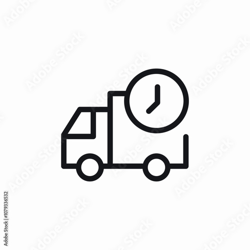 delivery time truck icon sign vector