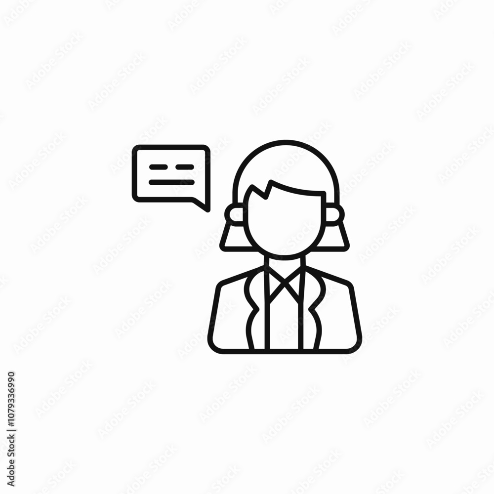 news anchor female icon sign vector news anchor female icon sign vector