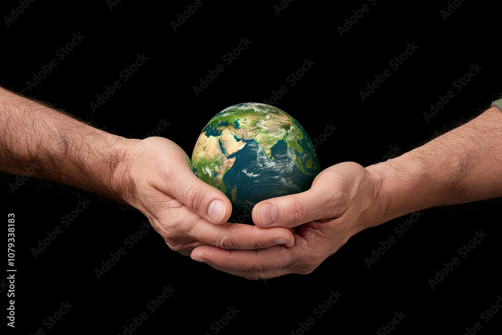 Global Unity Concept: A Pair of Hands Holding a Globe Global Unity Concept: A Pair of Hands Holding a Globe
