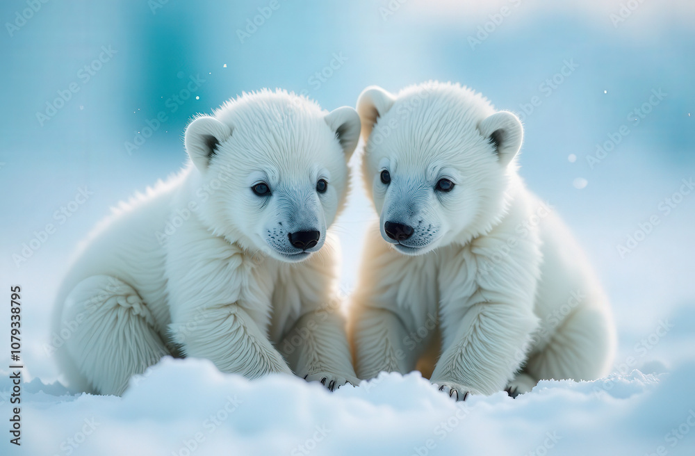 Arctic animals. Arctic polar bear