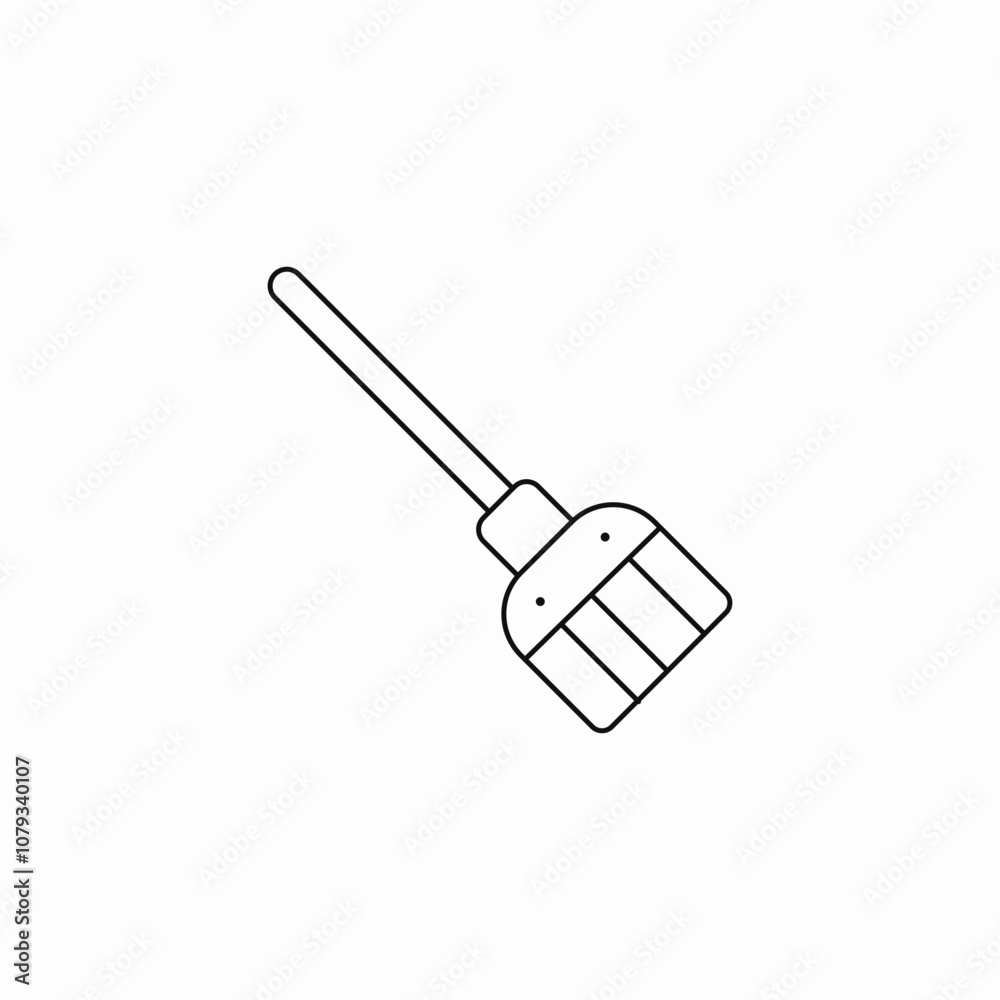 broom swipe icon sign vector