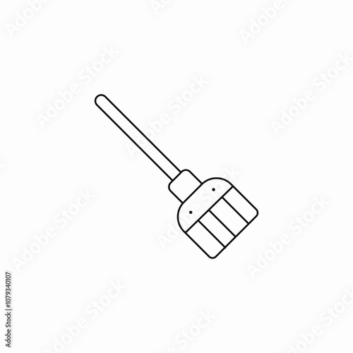 broom swipe icon sign vector