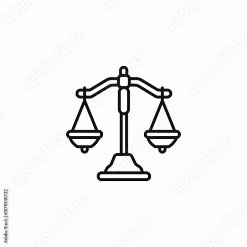 justice scales icon sign vector