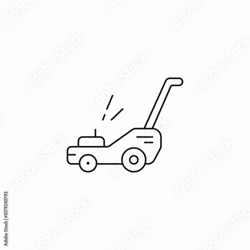 lawn mower icon sign vector