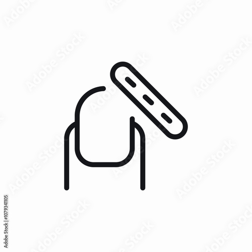 nail manicure icon sign vector