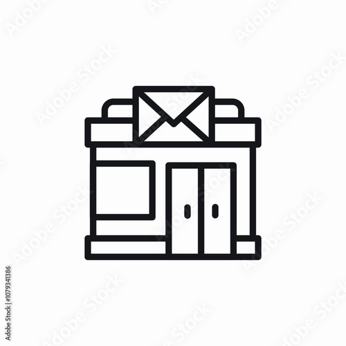 post office icon sign vector