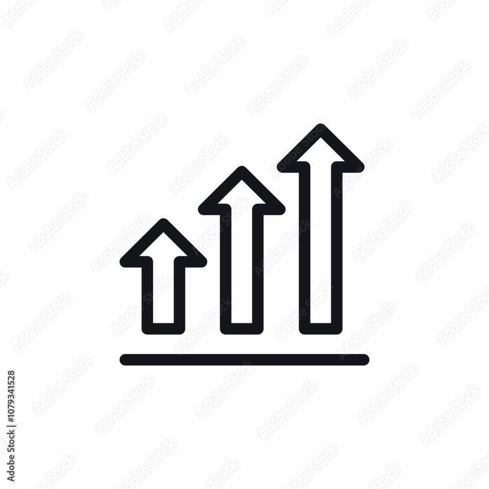 statistics growth ascending icon sign vector statistics growth ascending icon sign vector