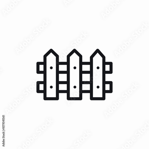 village fence icon sign vector