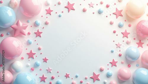 Pastel Geometric Shapes Background