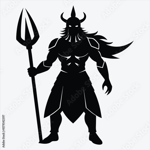 Nonviolent Warrior, Silhouette White background illustration, Generative Ai