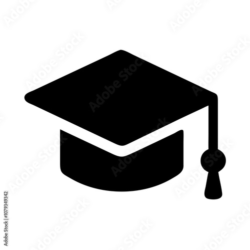 A simple vector icon representing a mortarboard cap, commonly associated with graduation ceremonies and academic achievements across various educational institutions