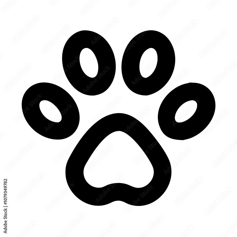 A vector icon featuring a paw print with a heart symbol representing love for pets and animals in a minimalist design suitable for various applications A vector icon featuring a paw print with a heart symbol representing love for pets and animals in a minimalist design suitable for various applications