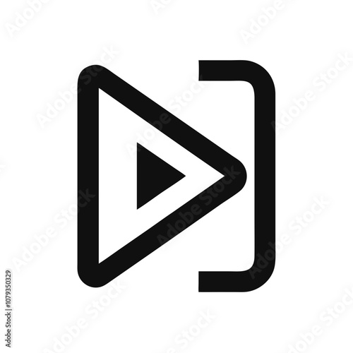 Free Download A simple black vector icon of a play button designed for use in digital applications, showcasing a modern, minimalist aesthetic ideal for media platforms or entertainment services - GFXLoad