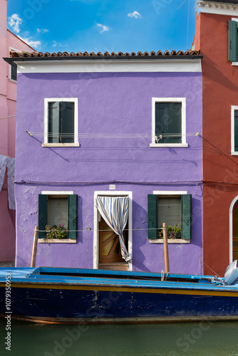 Colorful houses in Burano, Venice