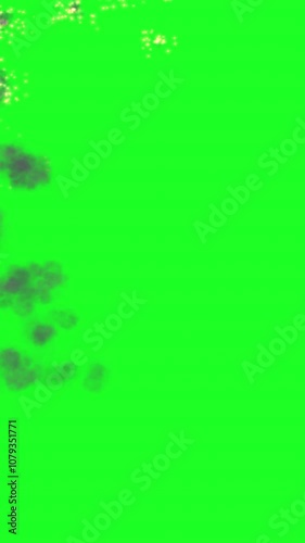 Shining Sparks and Smoke On A Green Screen vertical video