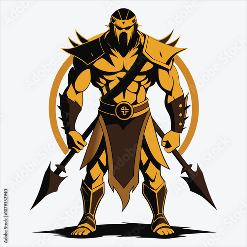 Nonviolent Warrior, Vector White background illustration, Generative Ai