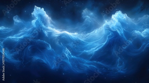 Abstract Blue Swirling Background