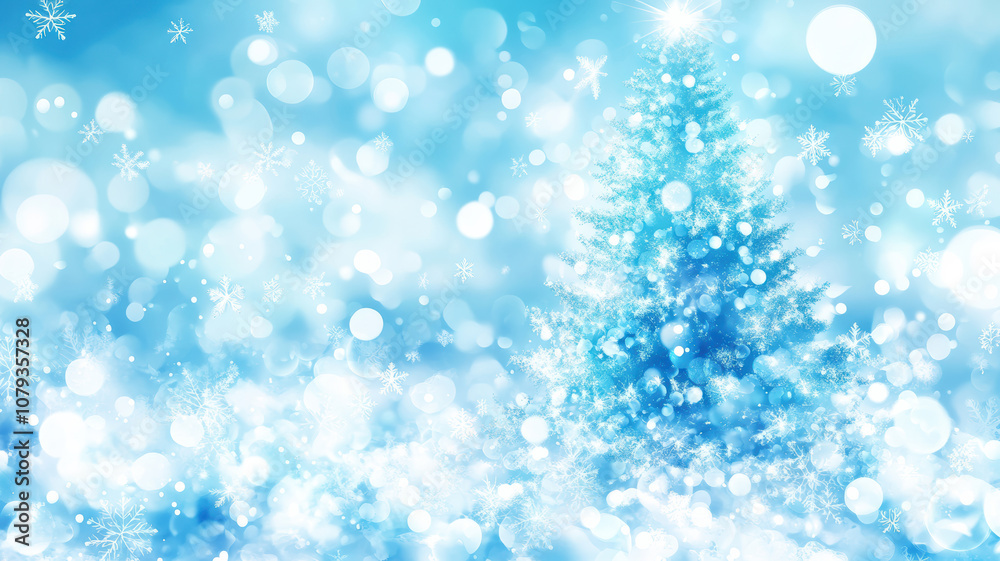Light wave Christmas tree with snowflakes Light wave Christmas tree with snowflakes