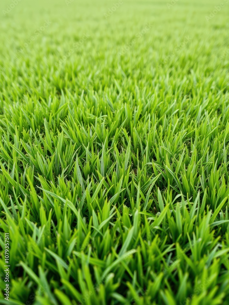 Lush green hybrid grass freshly mowed in a perfectly manicured lawn, care Lush green hybrid grass freshly mowed in a perfectly manicured lawn, care