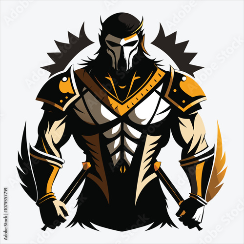 Nonviolent Warrior, Vector White background illustration, Generative Ai