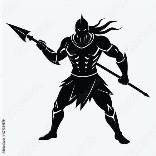 Nonviolent Warrior, Vector White background illustration, Generative Ai