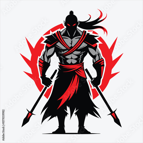 Nonviolent Warrior, Vector White background illustration, Generative Ai