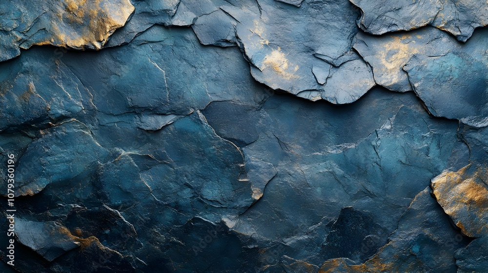 Blue and Gold Stone Texture Abstract Background Blue and Gold Stone Texture Abstract Background