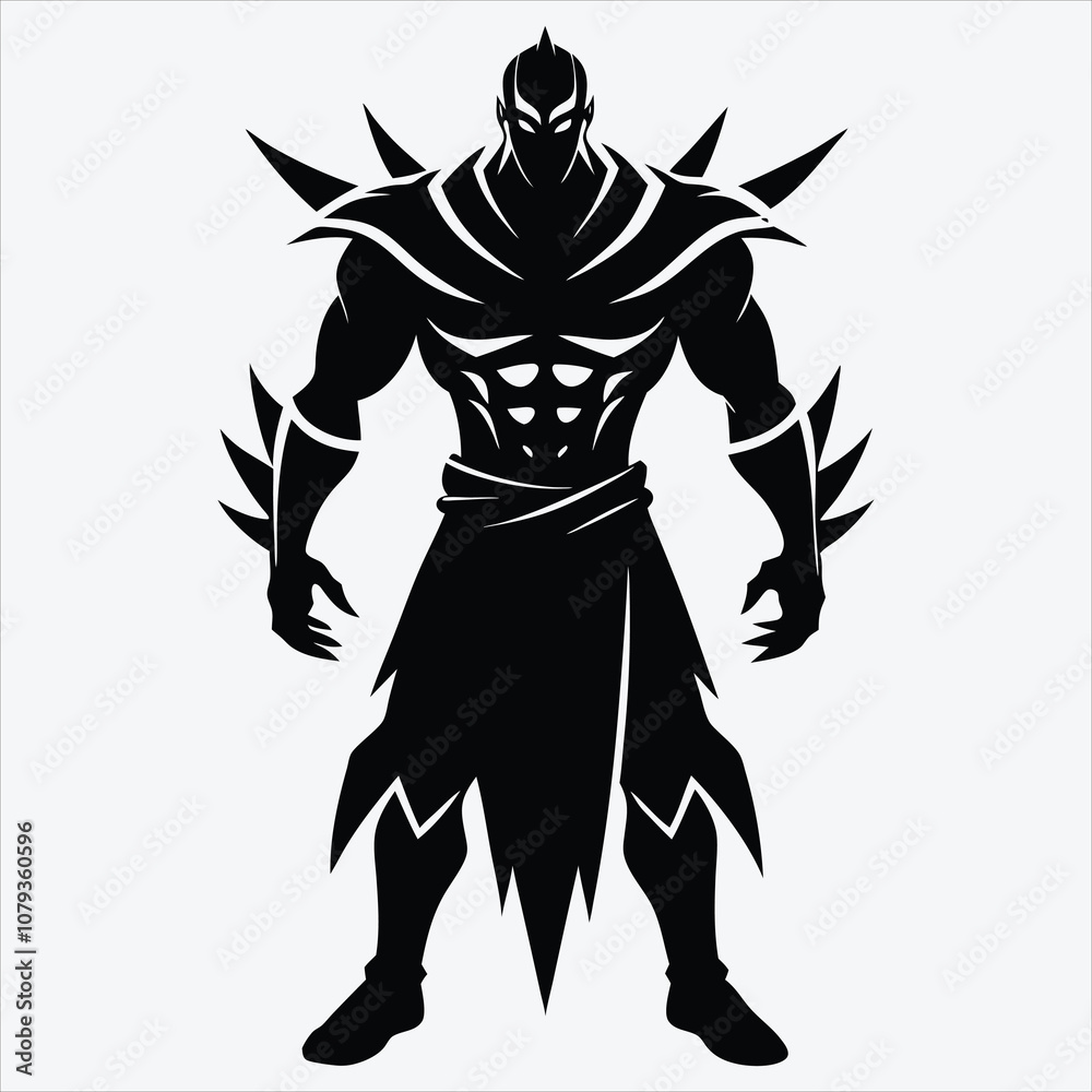 Fototapeta premium Nonviolent Warrior, Vector White background illustration, Generative Ai