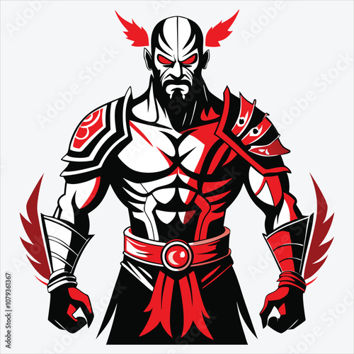 Nonviolent Warrior, Vector White background illustration, Generative Ai
