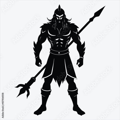 Nonviolent Warrior, Vector White background illustration, Generative Ai