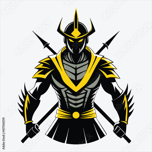 Nonviolent Warrior, Vector White background illustration, Generative Ai