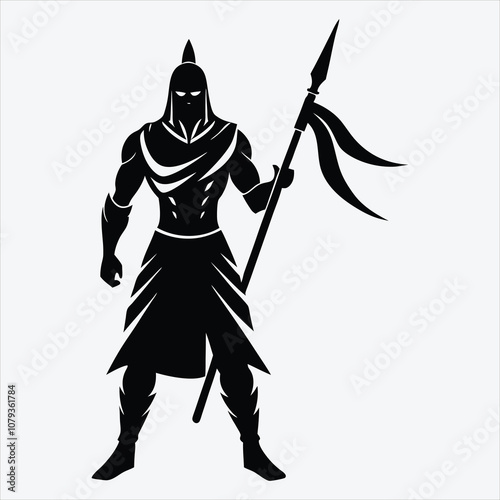 Nonviolent Warrior, Vector White background illustration, Generative Ai