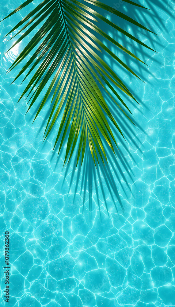 palm leaf shadow from above over transparent water surface with sunlight reflection topview, abstract background for travel, beach vacation and wellbeing isolated with white highlights, png palm leaf shadow from above over transparent water surface with sunlight reflection topview, abstract background for travel, beach vacation and wellbeing isolated with white highlights, png