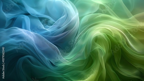 Abstract Blue and Green Fabric Background