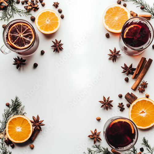 tipical mulled wine with spices