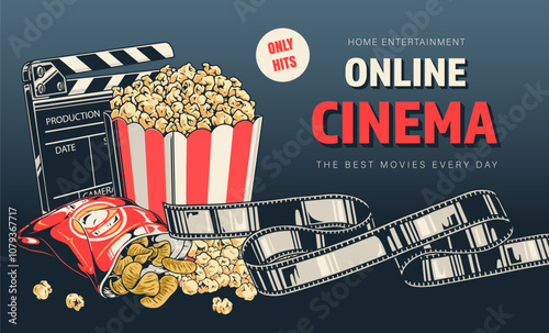 Watch movies at home with snacks