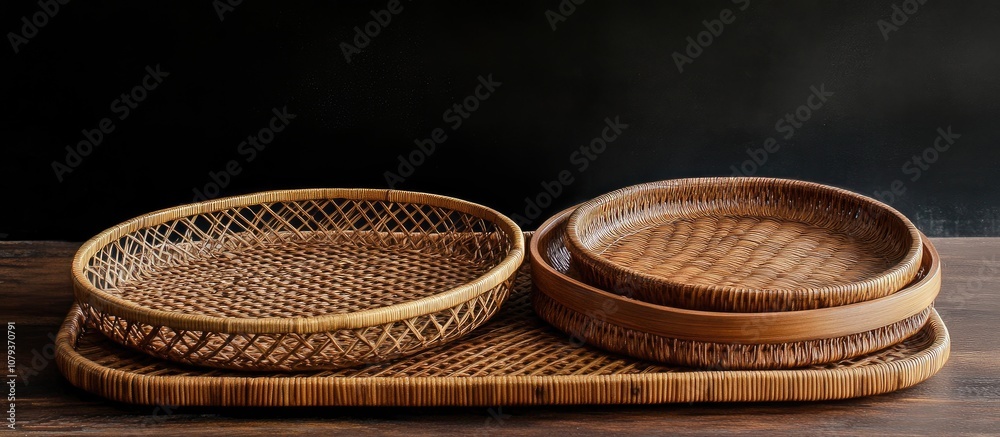Handmade bamboo rattan basket tray with intricate traditional designs perfect for home interiors decoration Handmade bamboo rattan basket tray with intricate traditional designs perfect for home interiors decoration