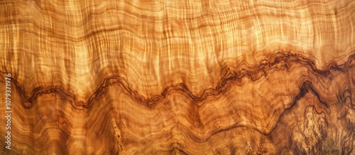 Light olive wood veneer featuring contrasting brown stripes perfect for interior design and furniture applications photo