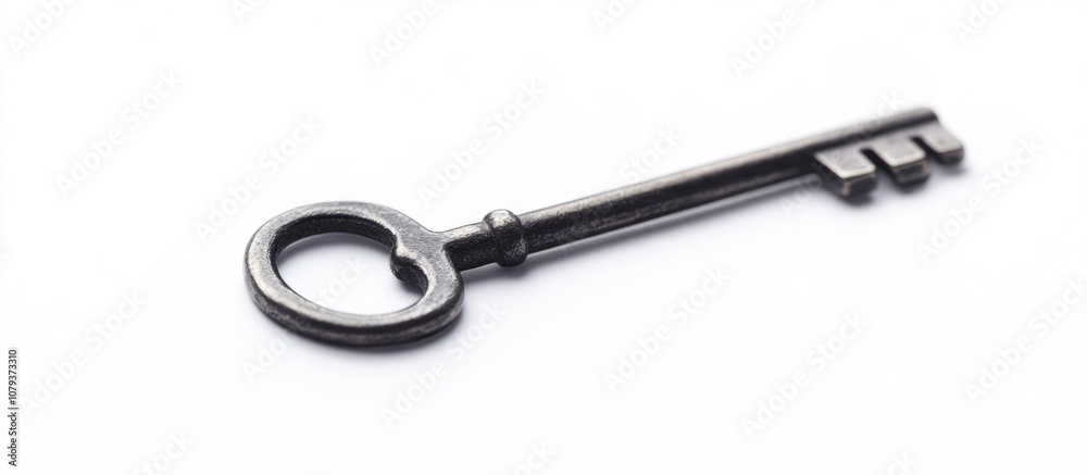 Lease agreement document with a key resting on a clean white background representing rental and property management Lease agreement document with a key resting on a clean white background representing rental and property management
