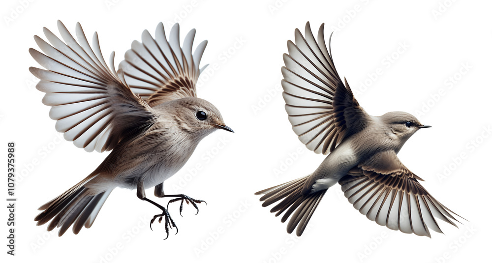 The image showcases two birds in flight against a clean, Transparent background. Their wings are fully extended, displaying the intricate patterns and detail of their feathers. The image showcases two birds in flight against a clean, Transparent background. Their wings are fully extended, displaying the intricate patterns and detail of their feathers.