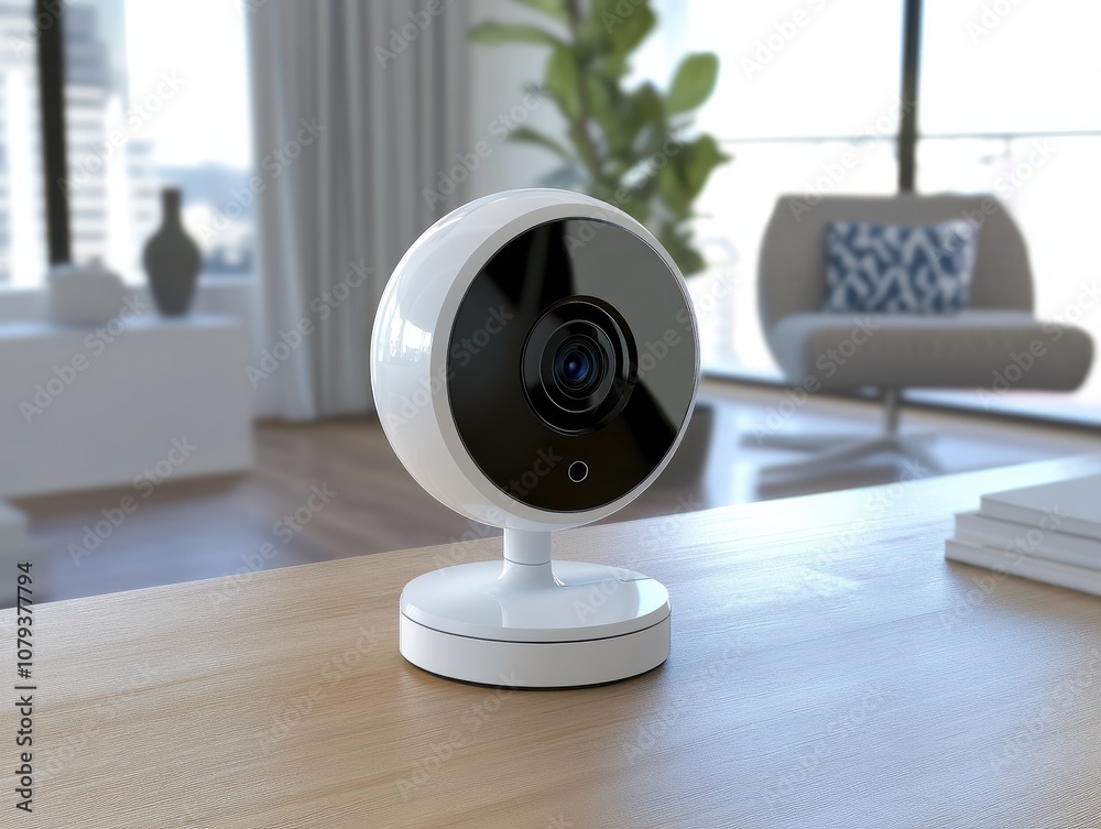 Smart home concept IP webcam hyp er realistic Smart home concept IP webcam hyp er realistic