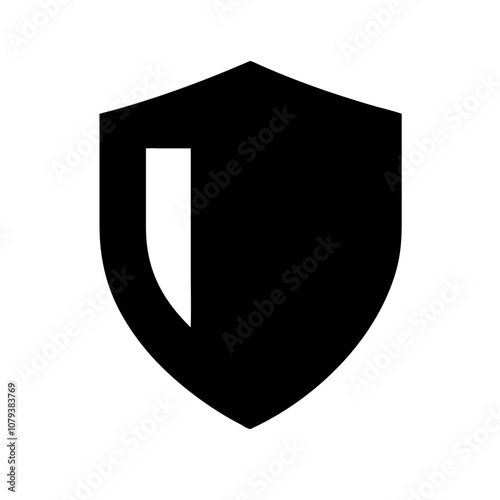 Vector icon representing a shield with a check mark, symbolizing security and trustworthiness in design, widely applicable in insurance, technology, and safety sectors