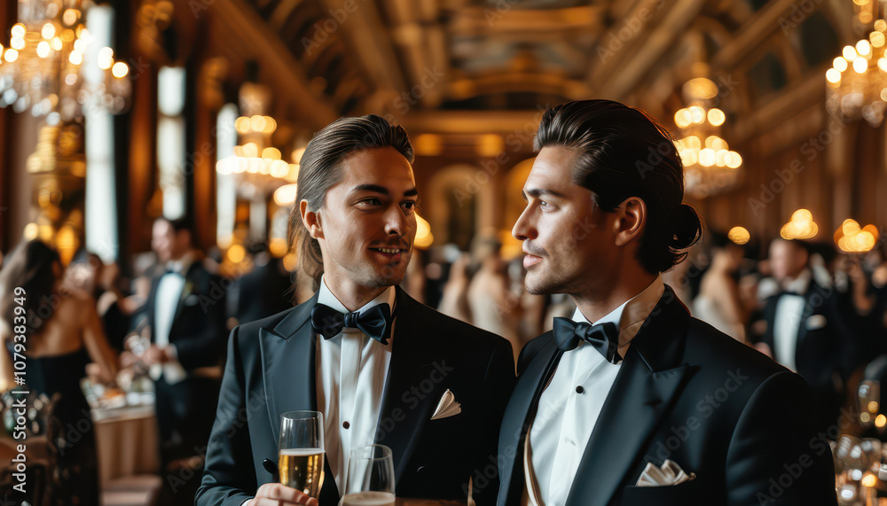 People in Formal Black Tie Business Gala New Year People in Formal Black Tie Business Gala New Year